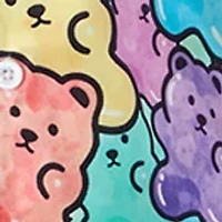 Girls 7-16 Neon Gummies Coat Front Short Set