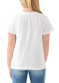 Girls 7-16 Sequin Smiles Jersey Printed T-Shirt