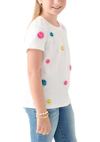 Girls 7-16 Sequin Smiles Jersey Printed T-Shirt