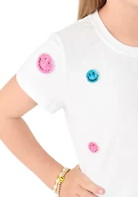 Girls 7-16 Sequin Smiles Jersey Printed T-Shirt
