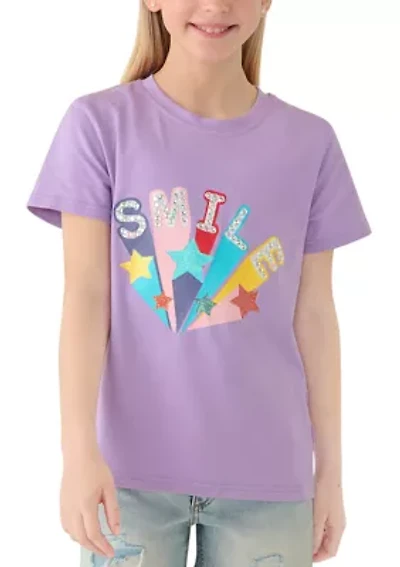 Girls 7-16 Smile Graphic Shirt