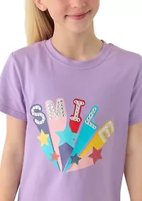 Girls 7-16 Smile Graphic Shirt