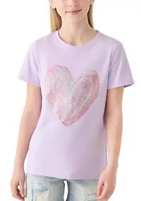 Girls 7-16 Heart Graphic Shirt