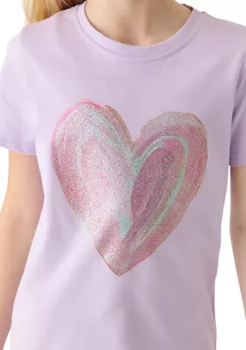 Girls 7-16 Heart Graphic Shirt