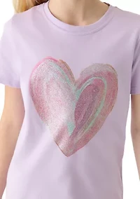 Girls 7-16 Heart Graphic Shirt