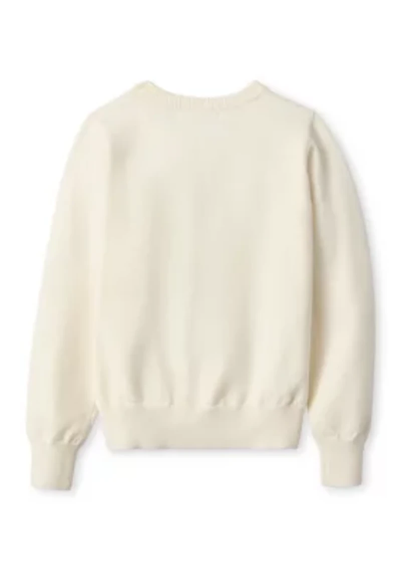 Girls 7-16 Birthday Cake Crew Neck Sweater