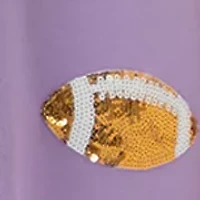 Girls 7-16 Sequin Football Bubble Sleeve Dress