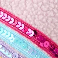 Girls 7-16 Sequin Rainbow Trim on Zip Front