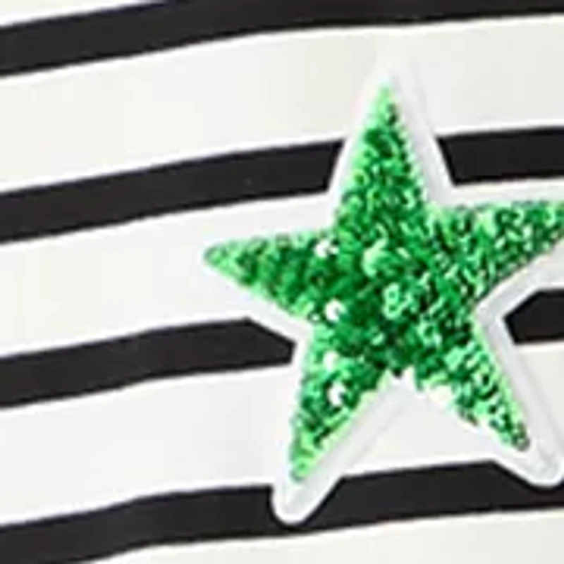 Girls 7-16 Star Striped Applique Dress