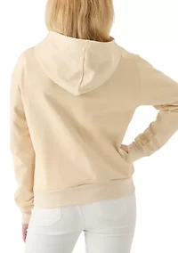 Girls 7-16 Zip Hoodie with Knit Panel