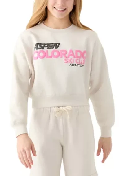 Girls 7-16 Colorado Ski Club Crew Neck Pullover