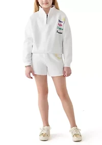 Girls 7-16 Destination 1/4 Zip Pullover Sweatshirt