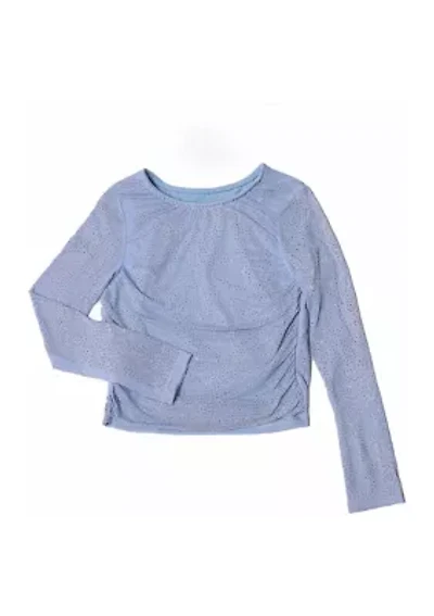 Girls 7-16 Studded Mesh Top