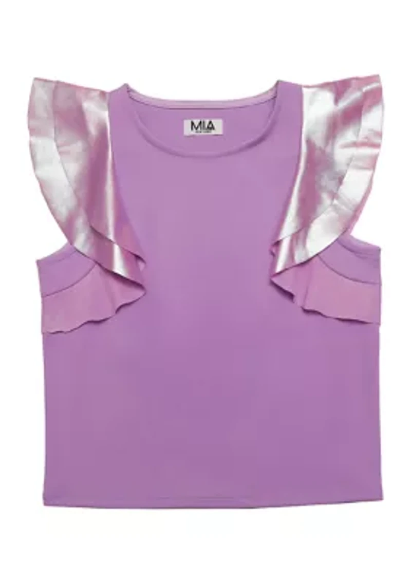 Girls 7-16 Flutter Sleeve Top