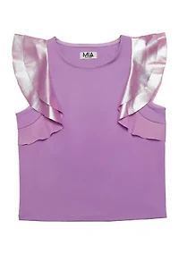 Girls 7-16 Flutter Sleeve Top