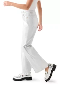 Girls 7-16 Silver Metallic Wide Leg Pants