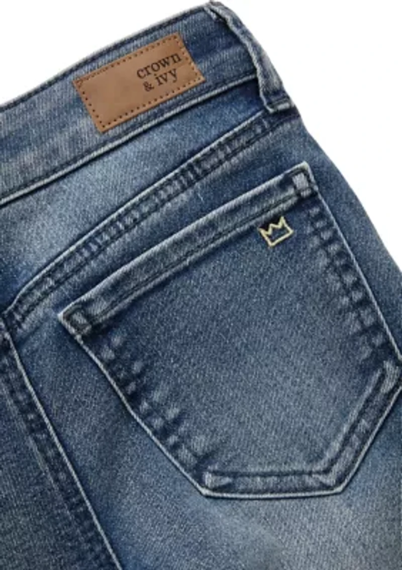 Girls 4-6x Denim Wide Leg Jeans