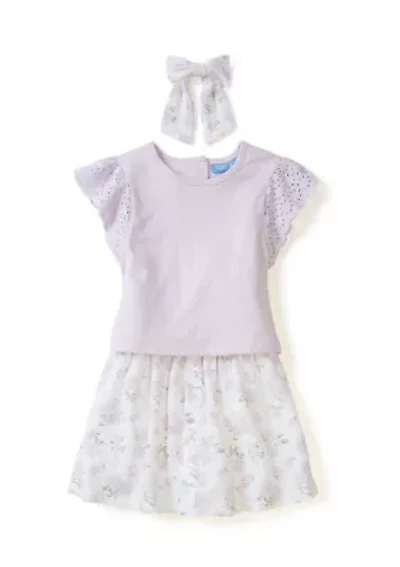 Girls 4-6x Floral Skort Set