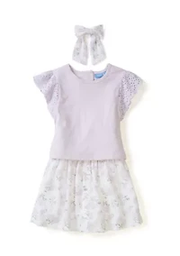 Girls 4-6x Floral Skort Set
