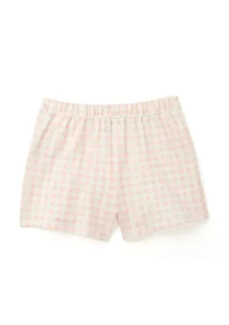Girls 4-6x Gingham Wrap Skort Set