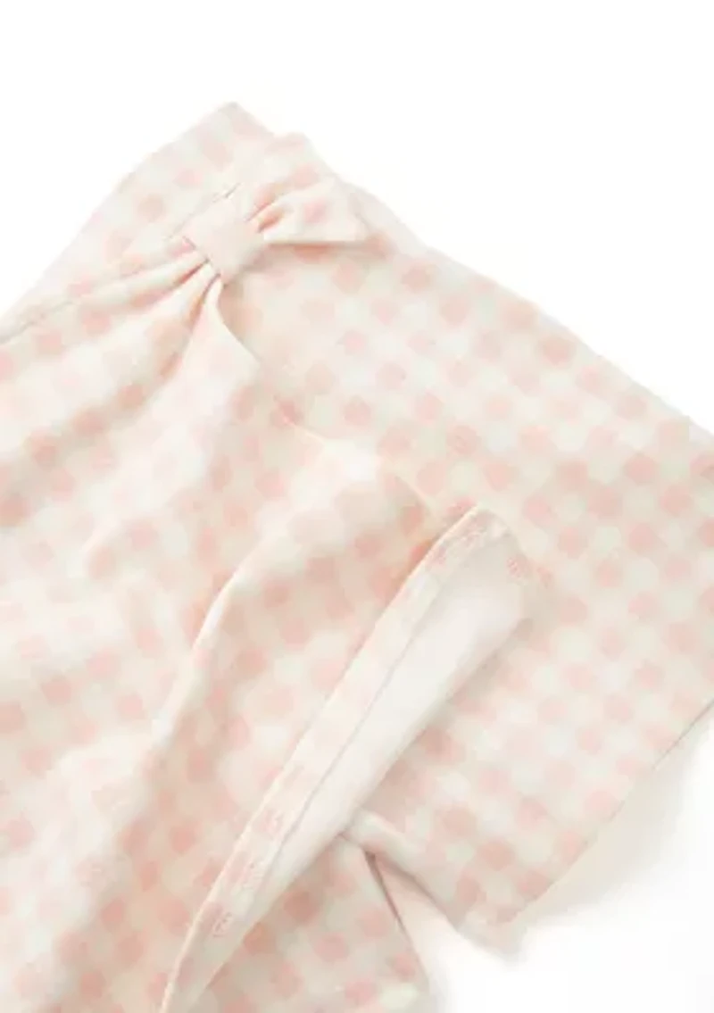 Girls 4-6x Gingham Wrap Skort Set