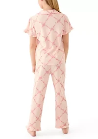 Girls 4-6x 3 Piece Pointelle Sleep Set