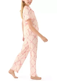 Girls 4-6x 3 Piece Pointelle Sleep Set