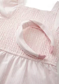 Girls 4-6x Eyelet Smocked Romper Set