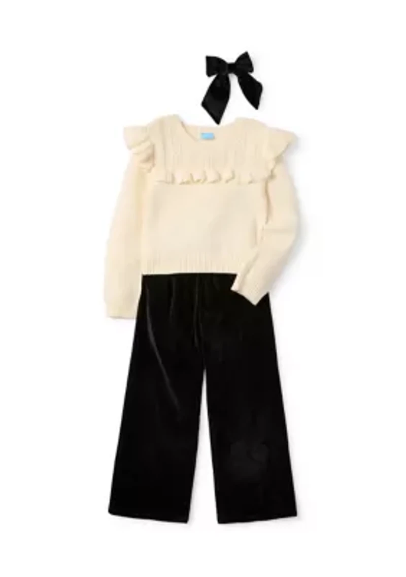 Girls 4-6x Velour Pants Set