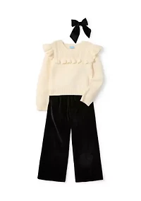 Girls 4-6x Velour Pants Set
