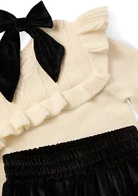 Girls 4-6x Velour Pants Set