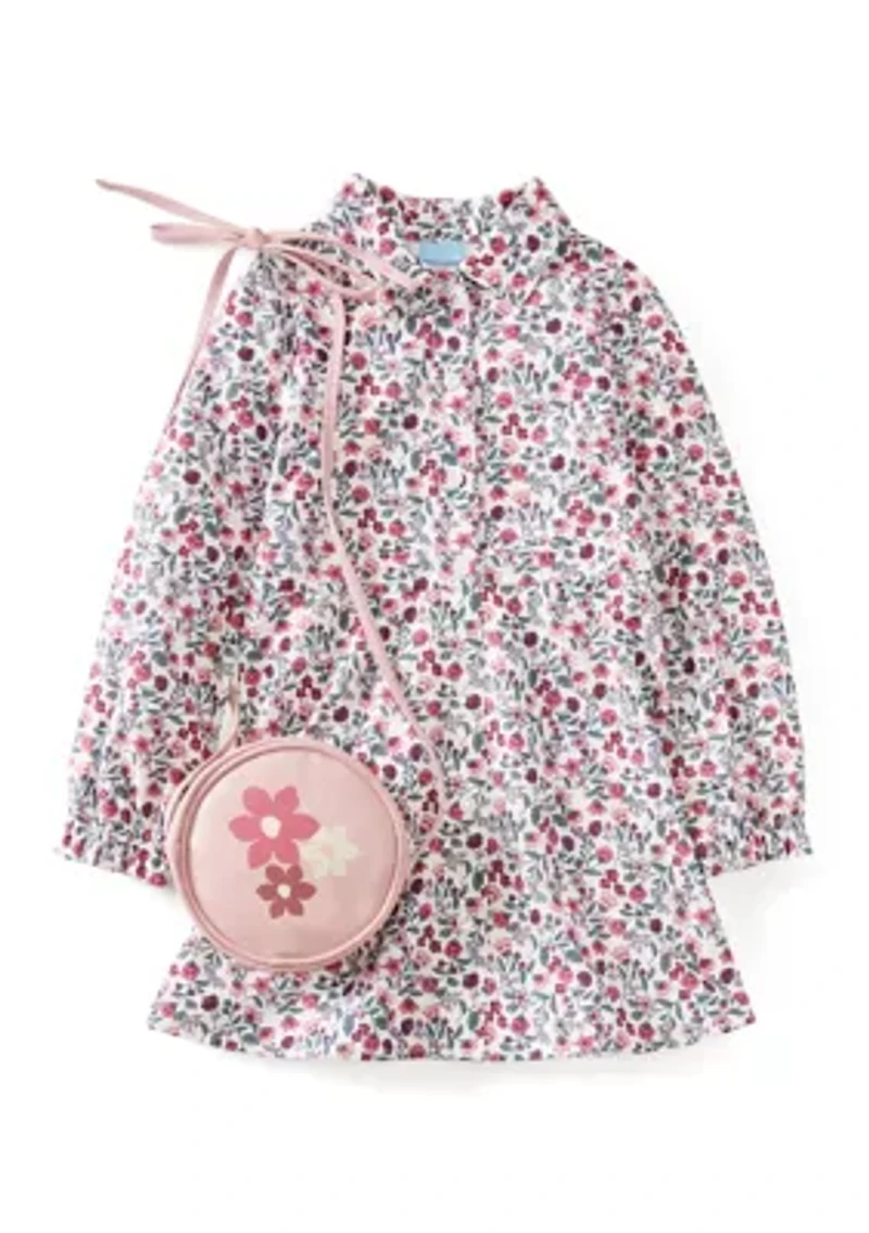 Girls 4-6x Corduroy Dress & Bag Set