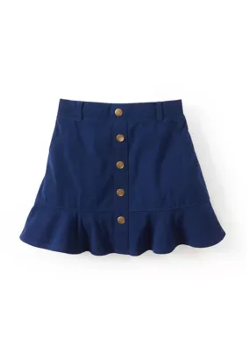 Girls 4-6x Floral Fleece Top with Skort