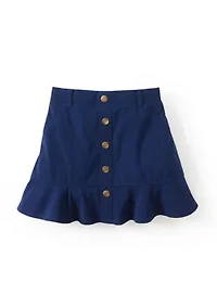 Girls 4-6x Floral Fleece Top with Skort