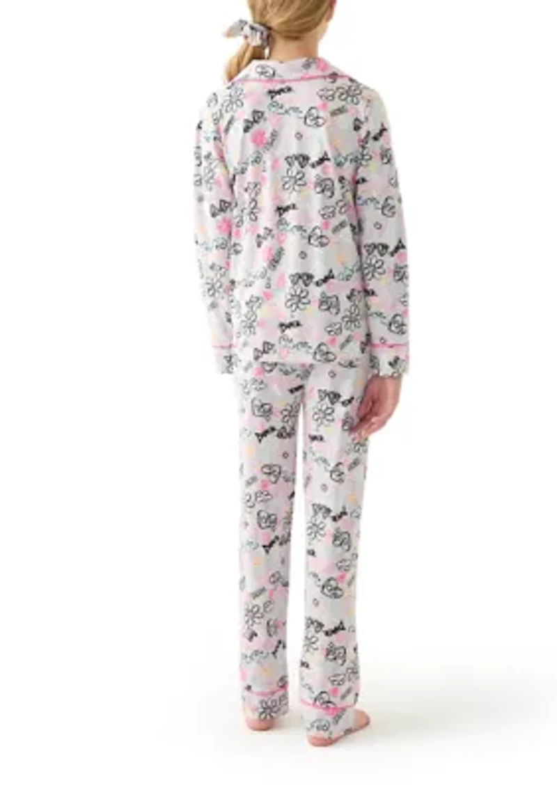 Girls 7-12 3-Piece Pajama Set