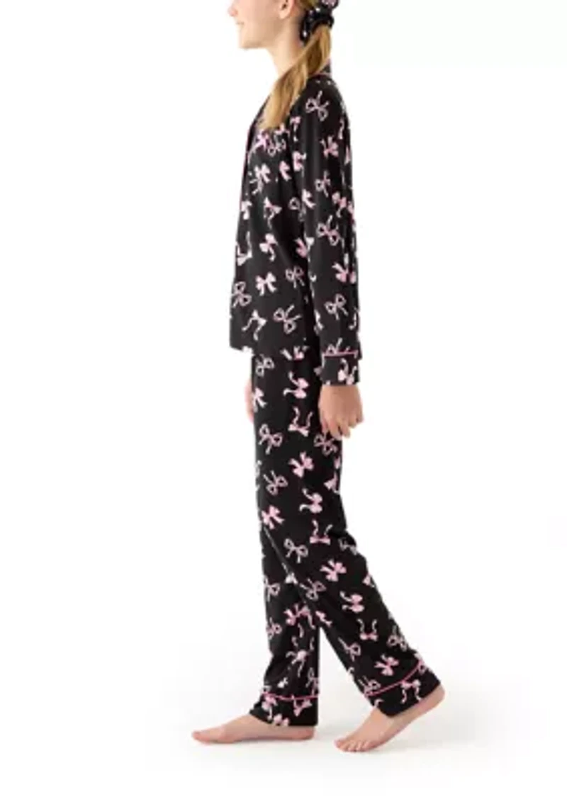 Girls 7-12 3-Piece Pajama Set
