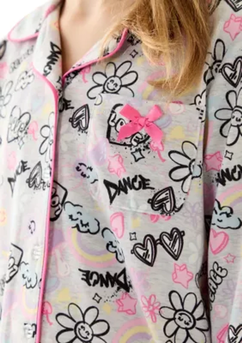 Girls 7-12 3-Piece Pajama Set