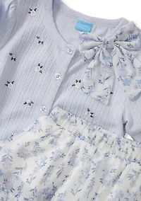 Girls 4-6x Floral Sweater and Skirt Set