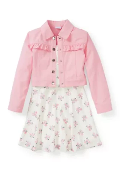 Girls 4-6 Floral Dress & Jacket