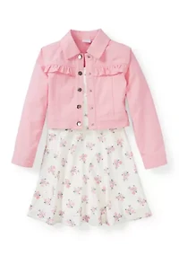 Girls 4-6 Floral Dress & Jacket