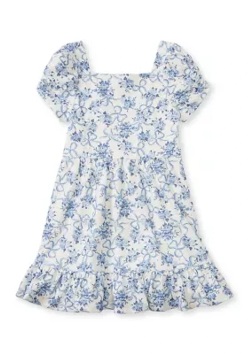 Girls 4-6x Floral Dress and Denim Jacket Set