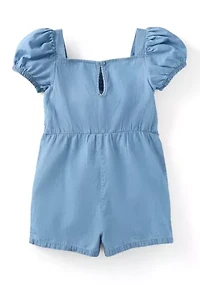 Girls 4-6x Chambray Romper