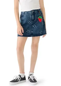 Girls 7-16 Star Denim Skort