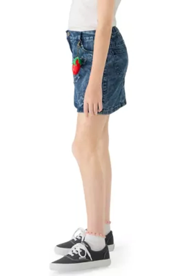 Girls 7-16 Star Denim Skort