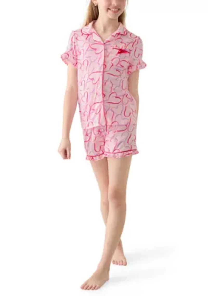 Girls 7-16 Printed Pajama Set