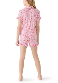 Girls 7-16 Printed Pajama Set