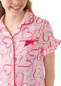 Girls 7-16 Printed Pajama Set