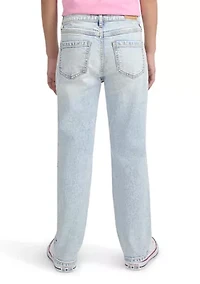 high rise 90s straight denim jeans