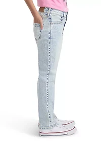 high rise 90s straight denim jeans