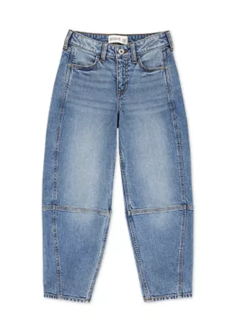 high rise balloon jeans
